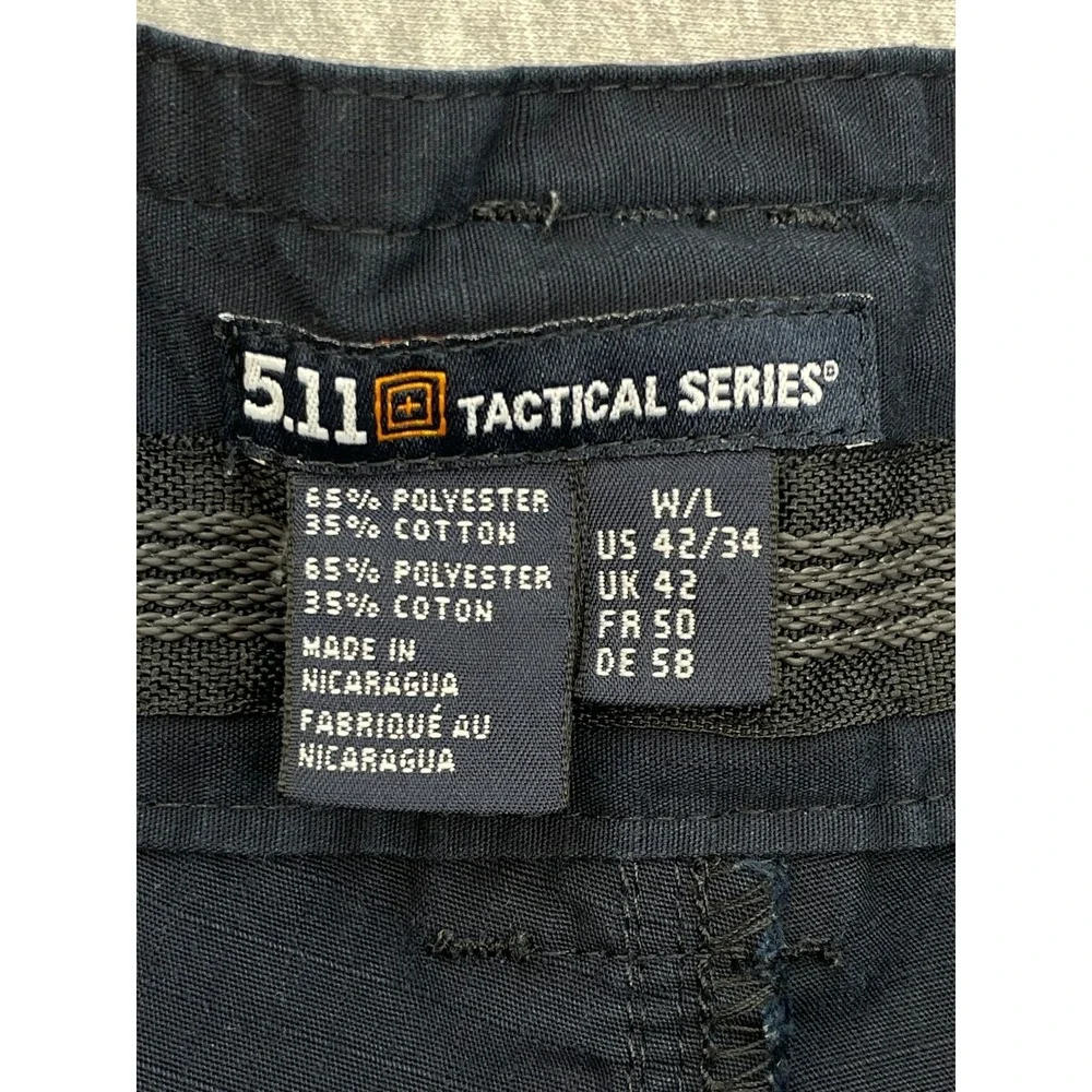 5.11 Tactical Pants Men 42 x 34 Navy Blue Cotton Blend Performance Ripstop Cargo